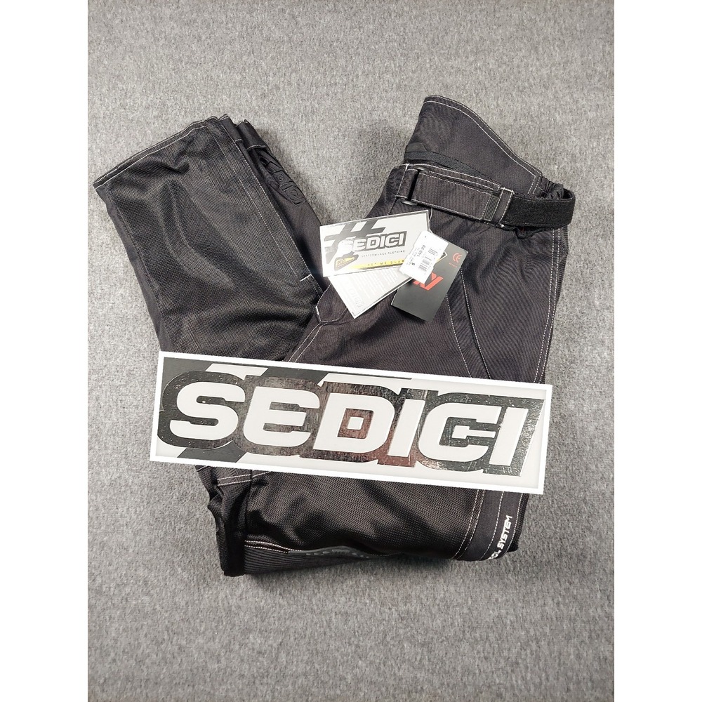 Sedici Alexi Mesh Motorcycle Pants Mens 36 Black ACS Knee Pads Adjustable NWT